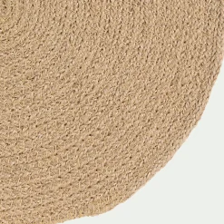 Lot de 4 sets de table ronds en jute - naturel D34cm
