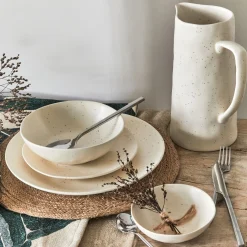 Lot de 4 sets de table ronds en jute - naturel D34cm