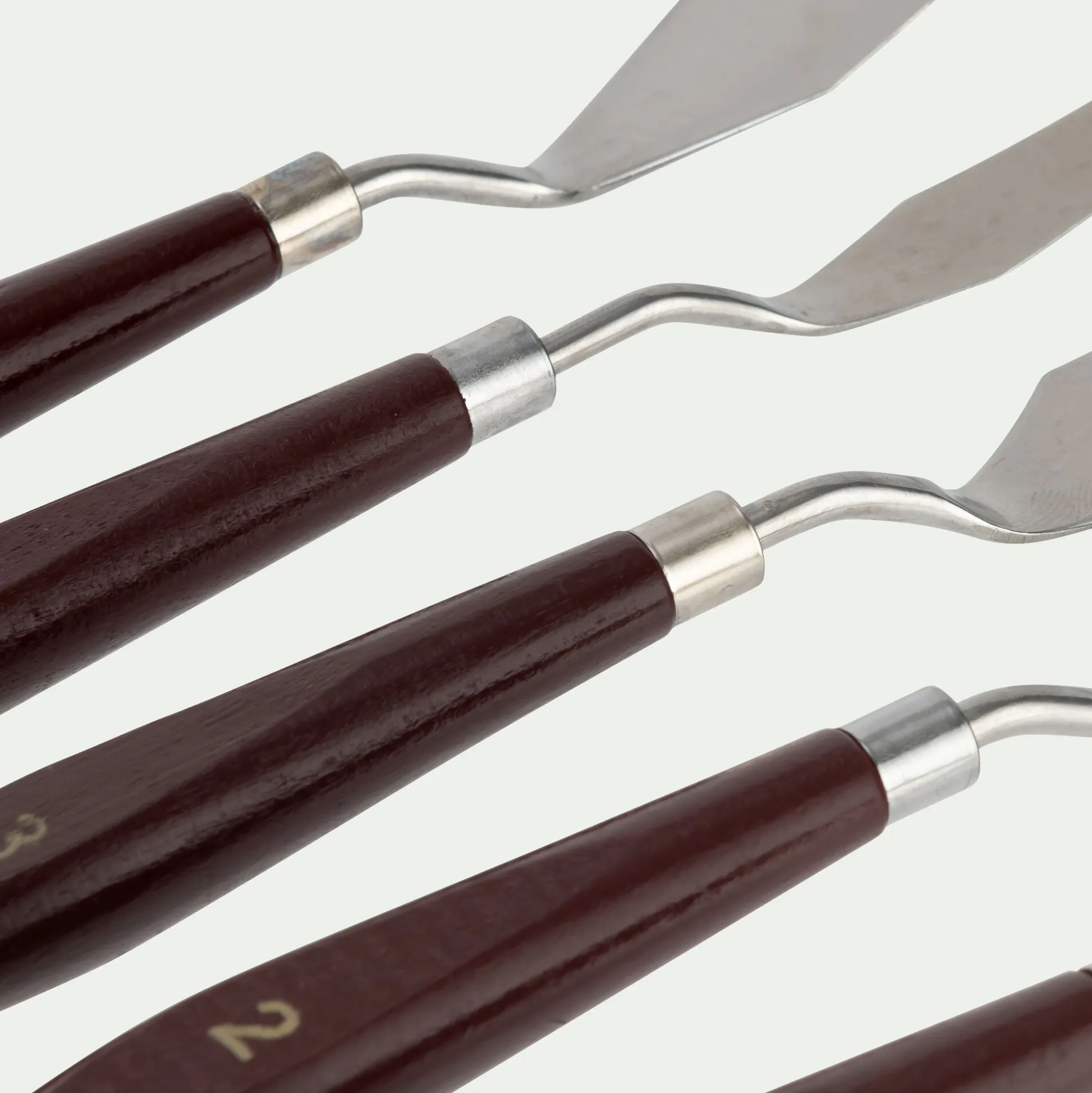 Lot de 5 spatules de modelage en inox - argenté