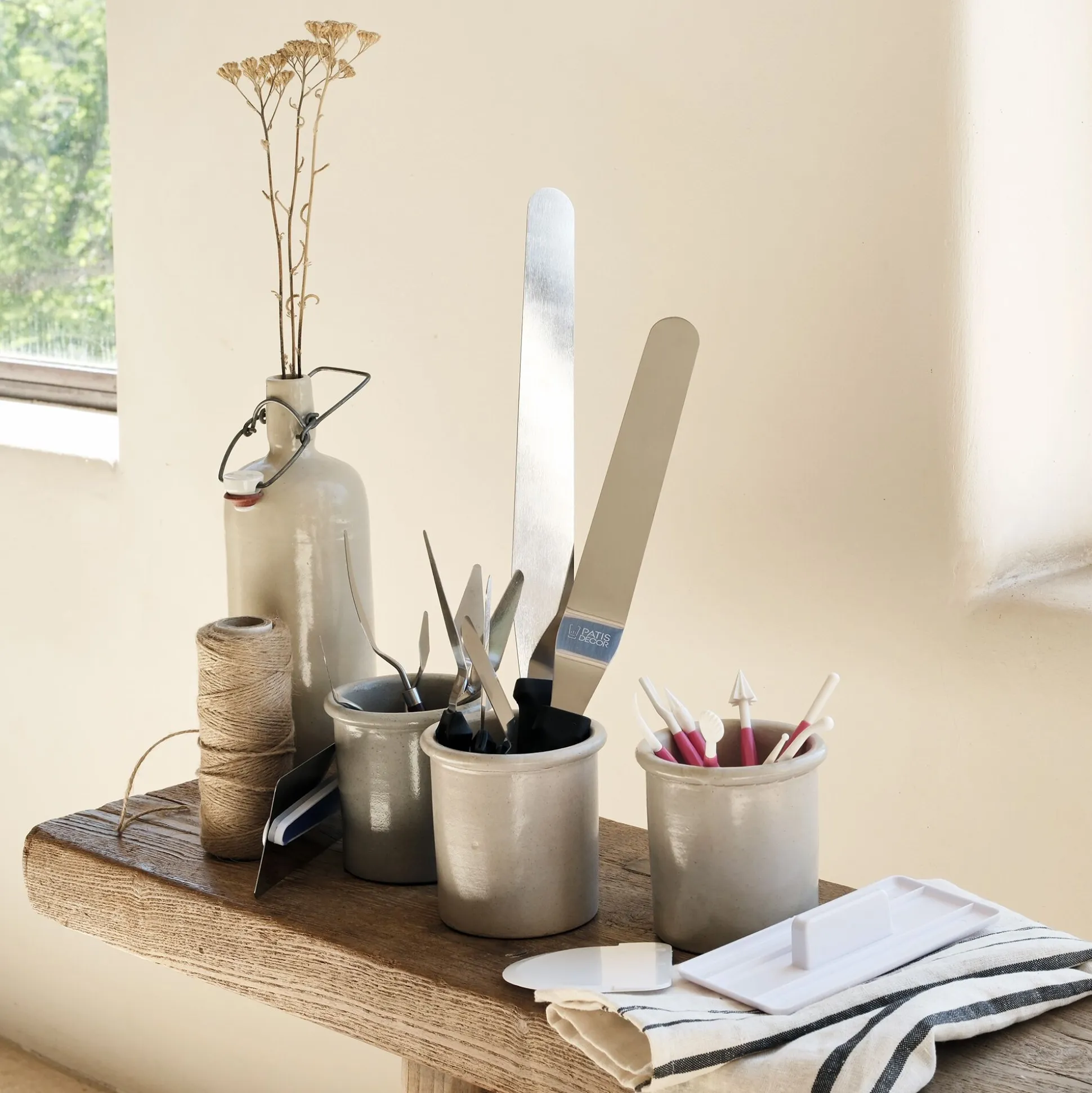 Lot de 3 spatules de précision en inox - argenté