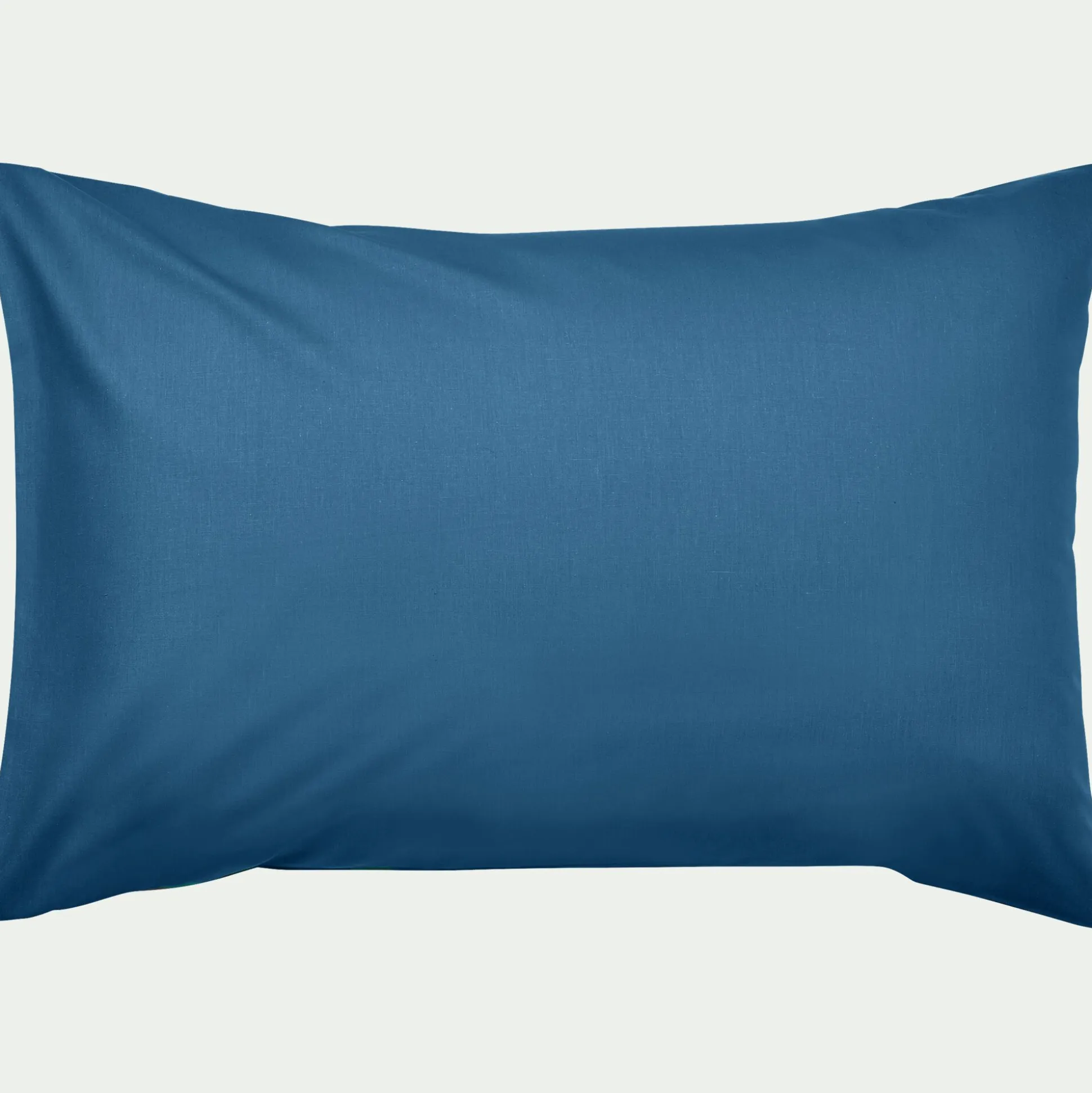 Lot de 2 taies d'oreiller en coton - bleu figuerolles 50x70cm