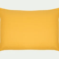 Lot de 2 taies d'oreiller en coton - jaune genet 50x70cm