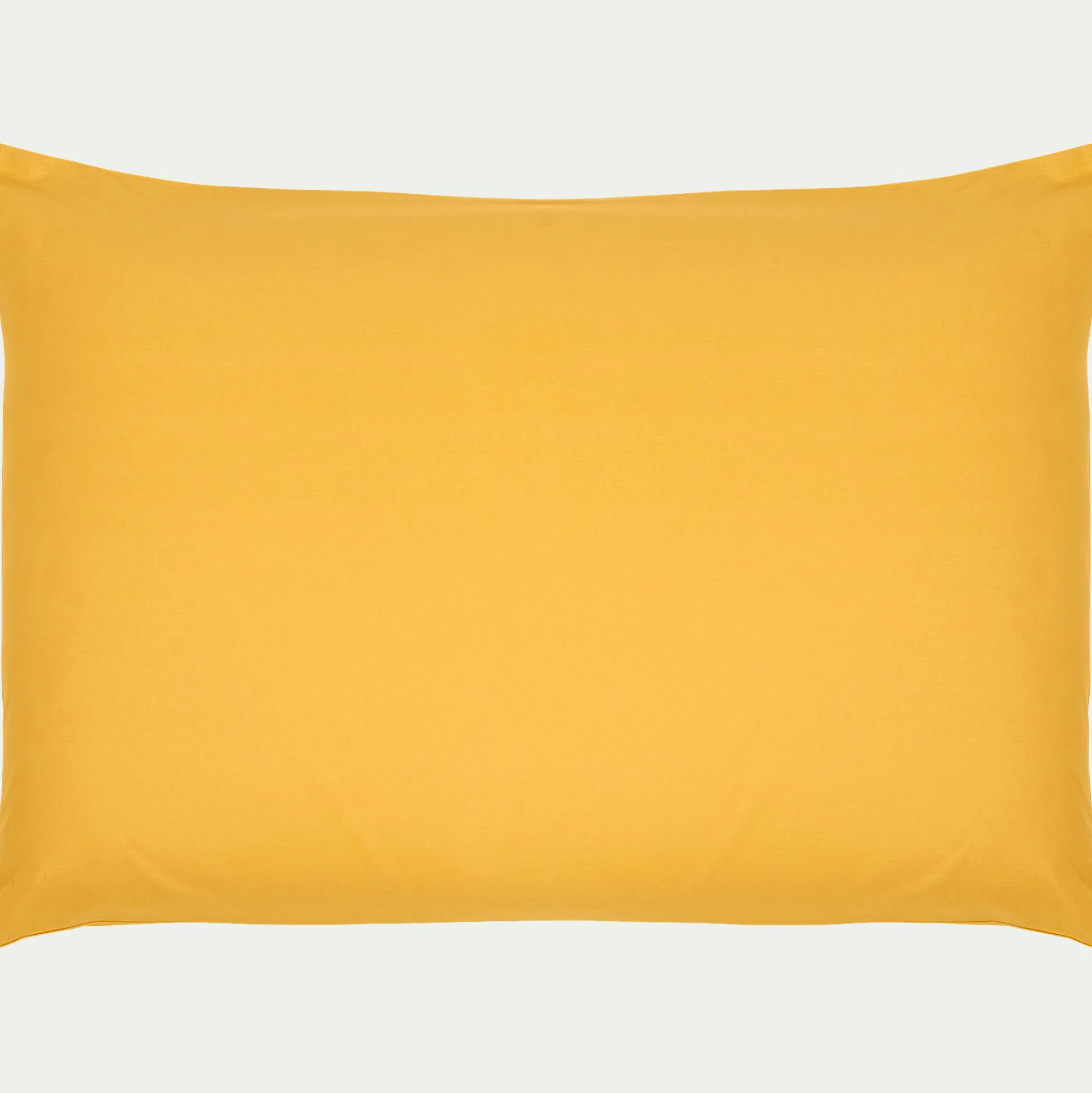 Lot de 2 taies d'oreiller en coton - jaune genet 50x70cm