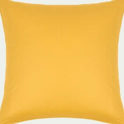 Lot de 2 taies d'oreiller en coton - jaune genet 65x65cm