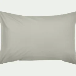 Lot de 2 taies d'oreiller en coton - vert olivier 50x70cm