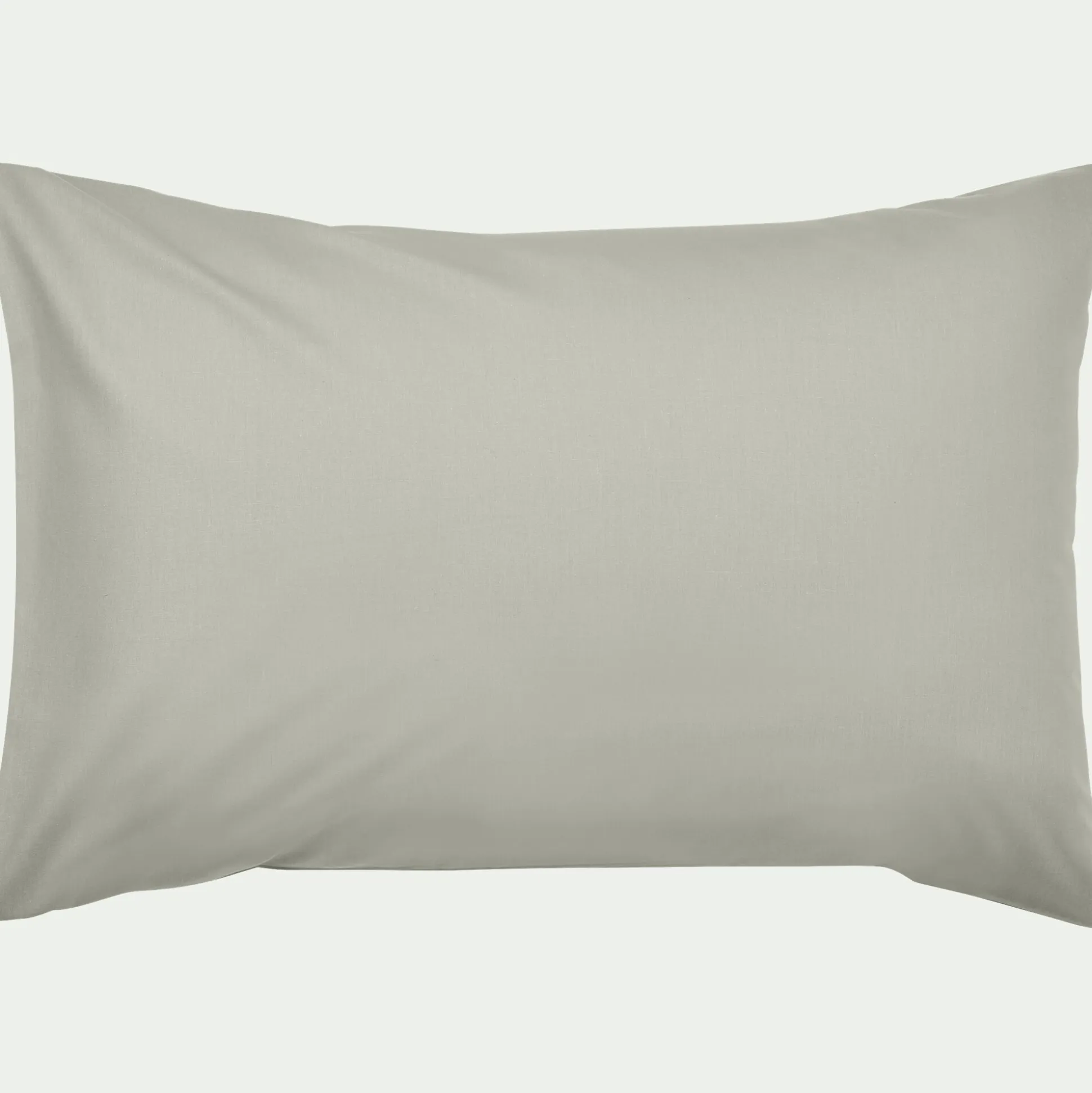 Lot de 2 taies d'oreiller en coton - vert olivier 50x70cm