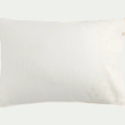 Lot de 2 taies d'oreiller en lin et coton 50x70cm avec motif argan - jaune