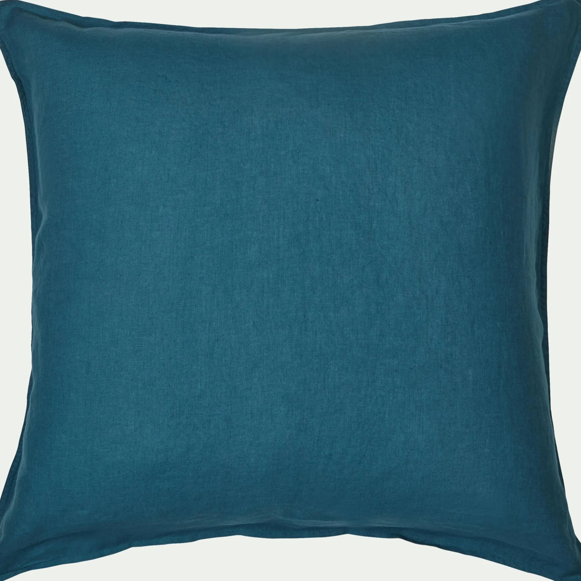 Lot de 2 taies d'oreiller en lin lavé 65x65cm - bleu figuerolles