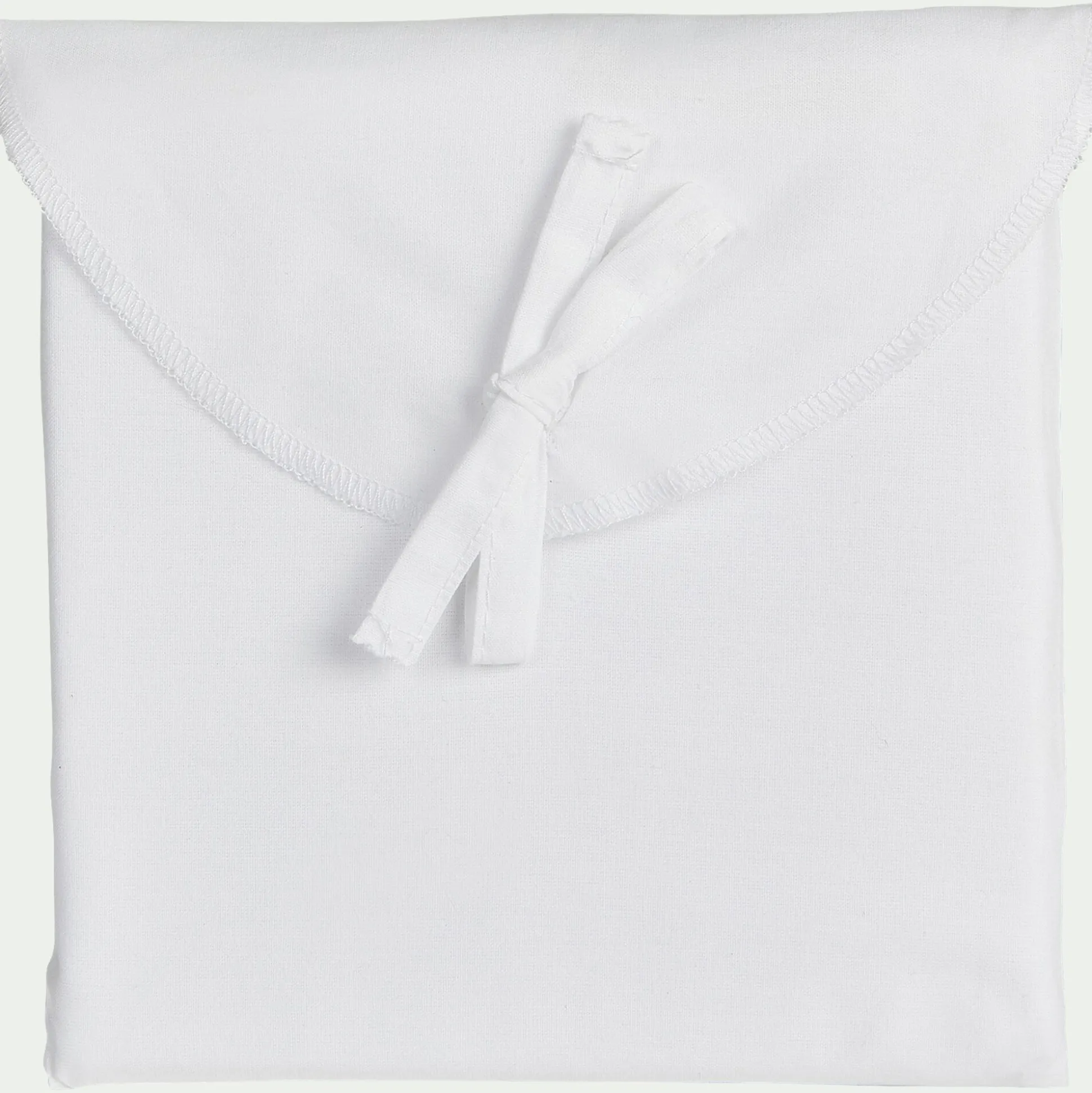 Lot de 2 taies d'oreiller en percale de coton - blanc 50x70cm