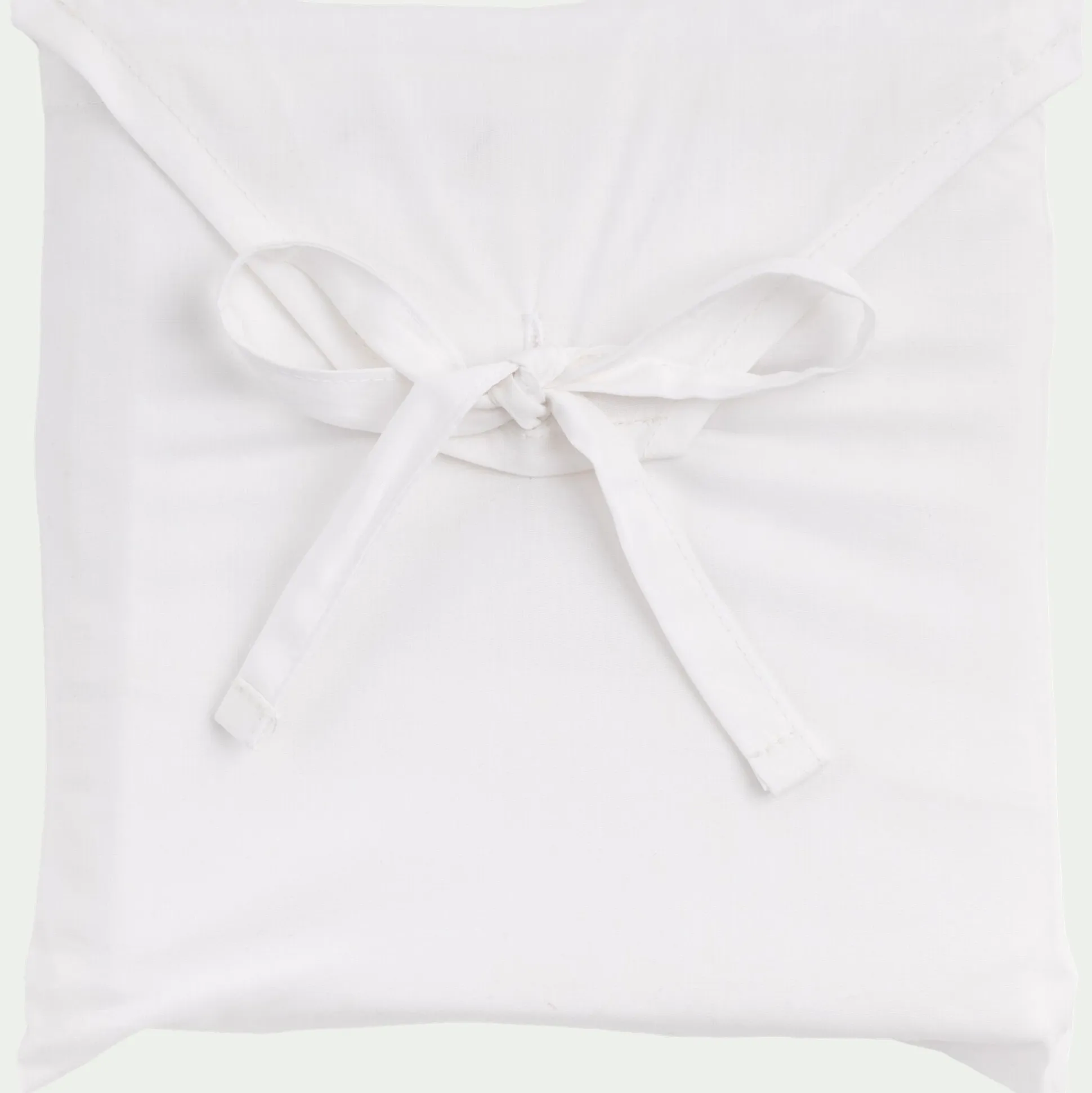 Lot de 2 taies d'oreiller en percale de coton 50x70cm avec liseré tressé gris calabrun - blanc