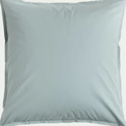 Lot de 2 taies d'oreiller en percale de coton - bleu calaluna 65x65cm
