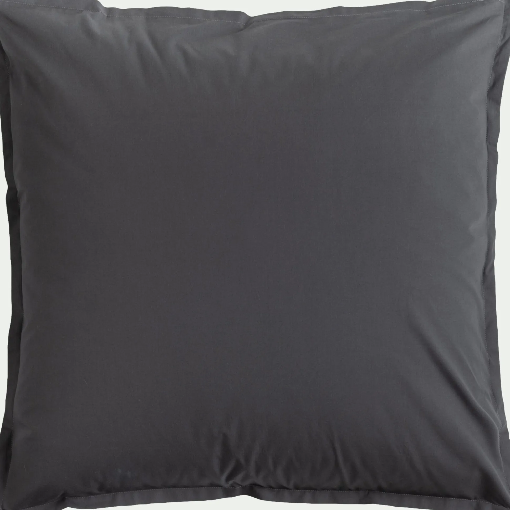 Lot de 2 taies d'oreiller en percale de coton - gris ardoise 65x65cm