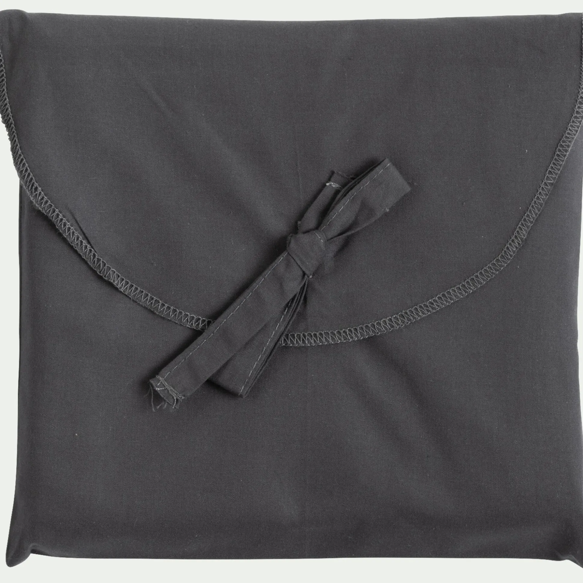 Lot de 2 taies d'oreiller en percale de coton - gris ardoise 50x70cm