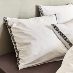 Lot de 2 taies d'oreiller en percale de coton 65x65cm - blanc