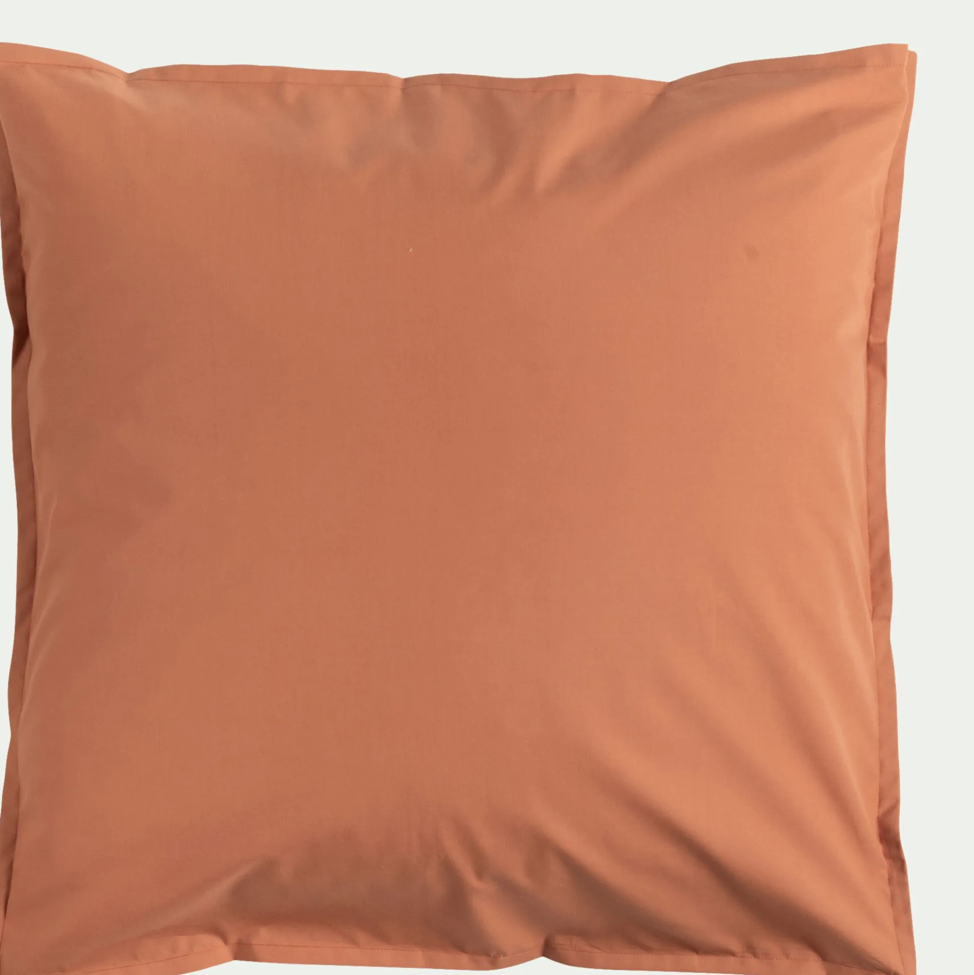 Lot de 2 taies d'oreiller en percale de coton - brun rustrel 65x65cm