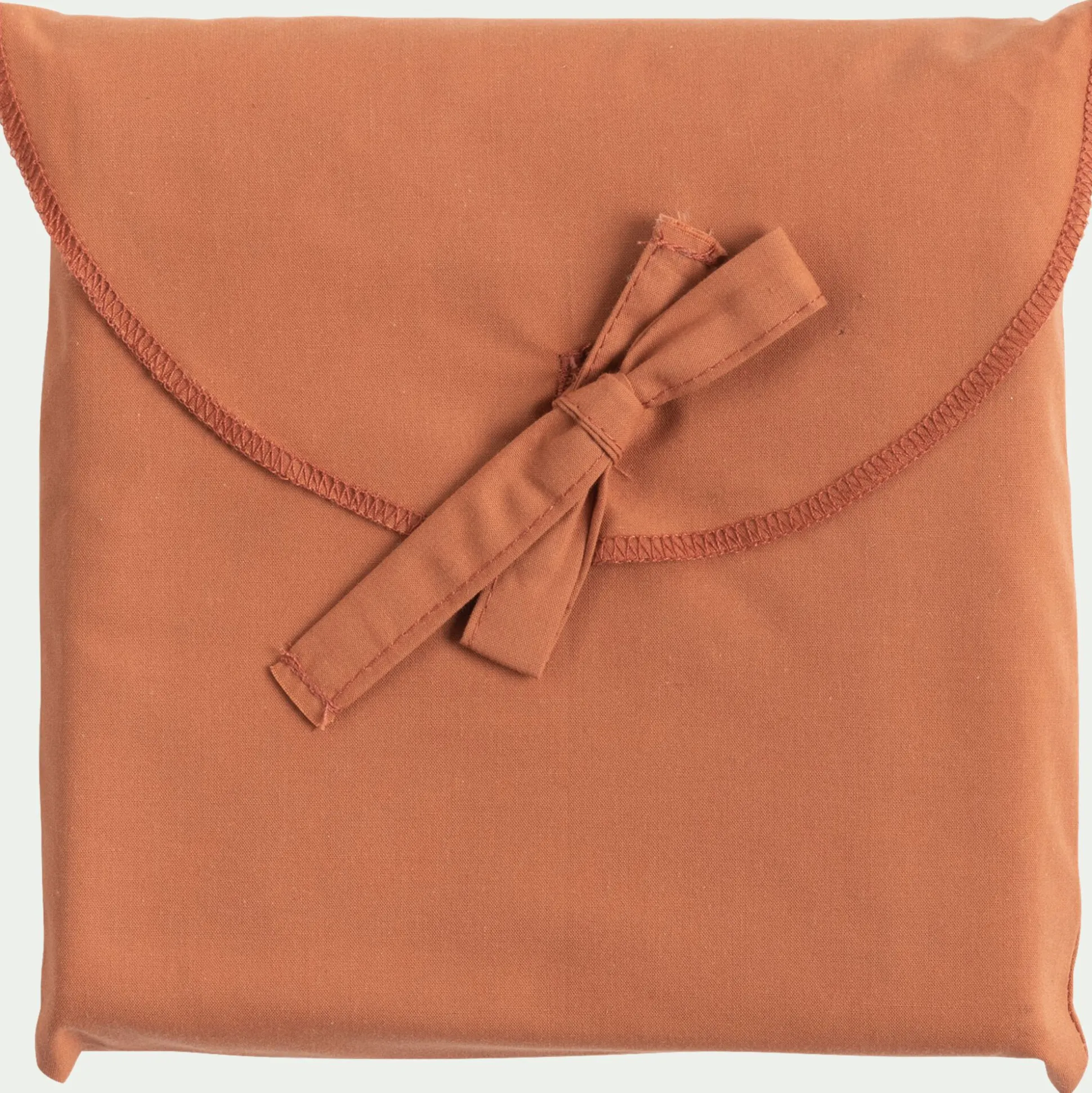 Lot de 2 taies d'oreiller en percale de coton - brun rustrel 65x65cm
