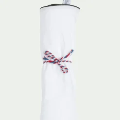 Lot de 2 taies d'oreiller en percale de coton 65x65cm - blanc