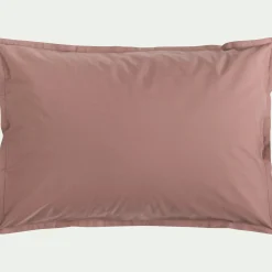 Lot de 2 taies d'oreiller en percale de coton - brun rhassoul 50x70cm