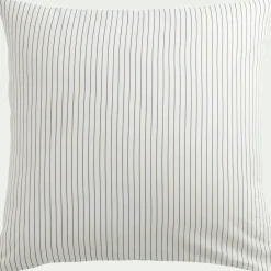 Lot de 2 taies d'oreiller rayées en coton 63x63cm - bleu abysse