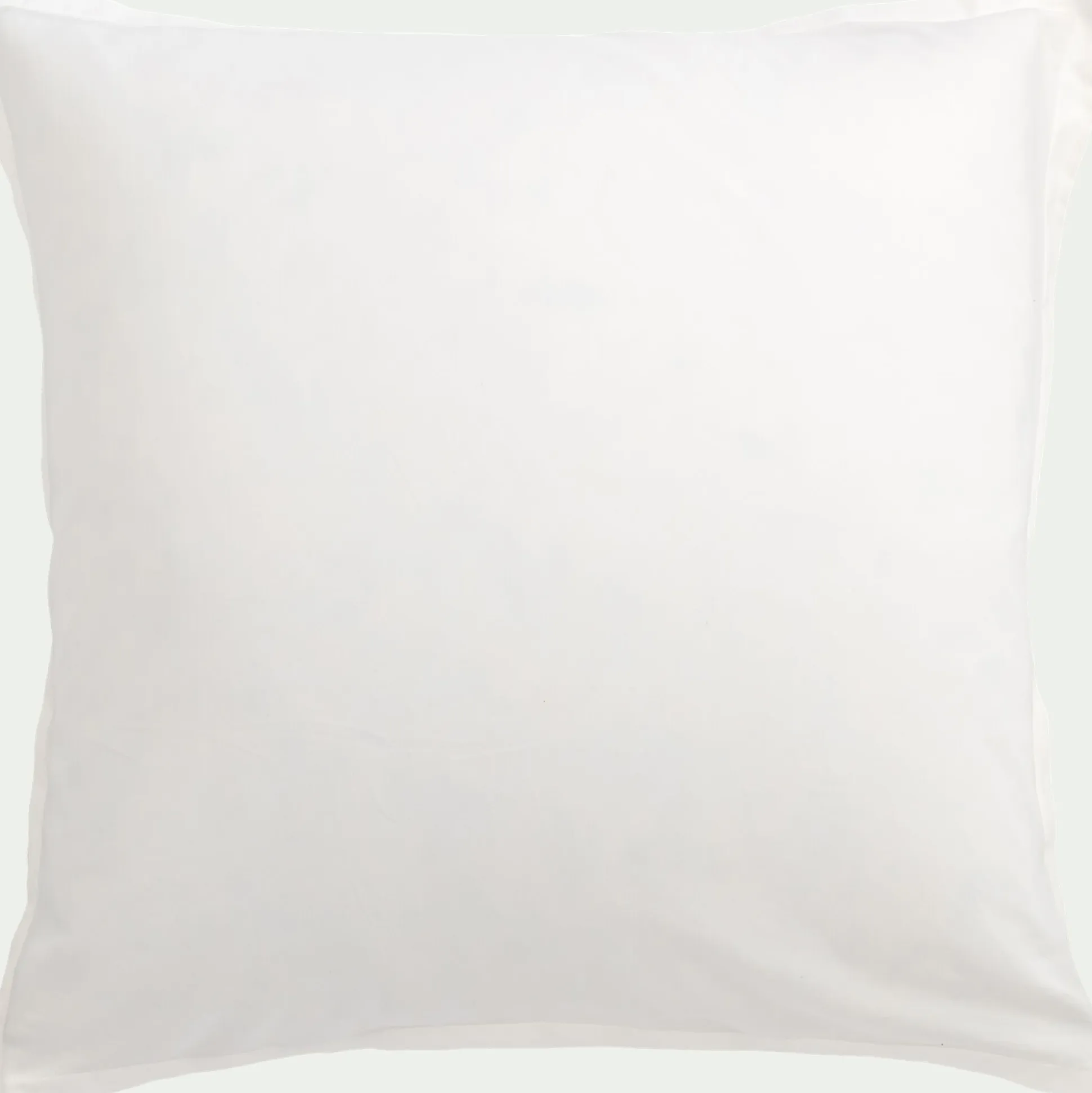 Lot de 2 taies d'oreillers en satin lavé de 65x65cm - blanc ventoux