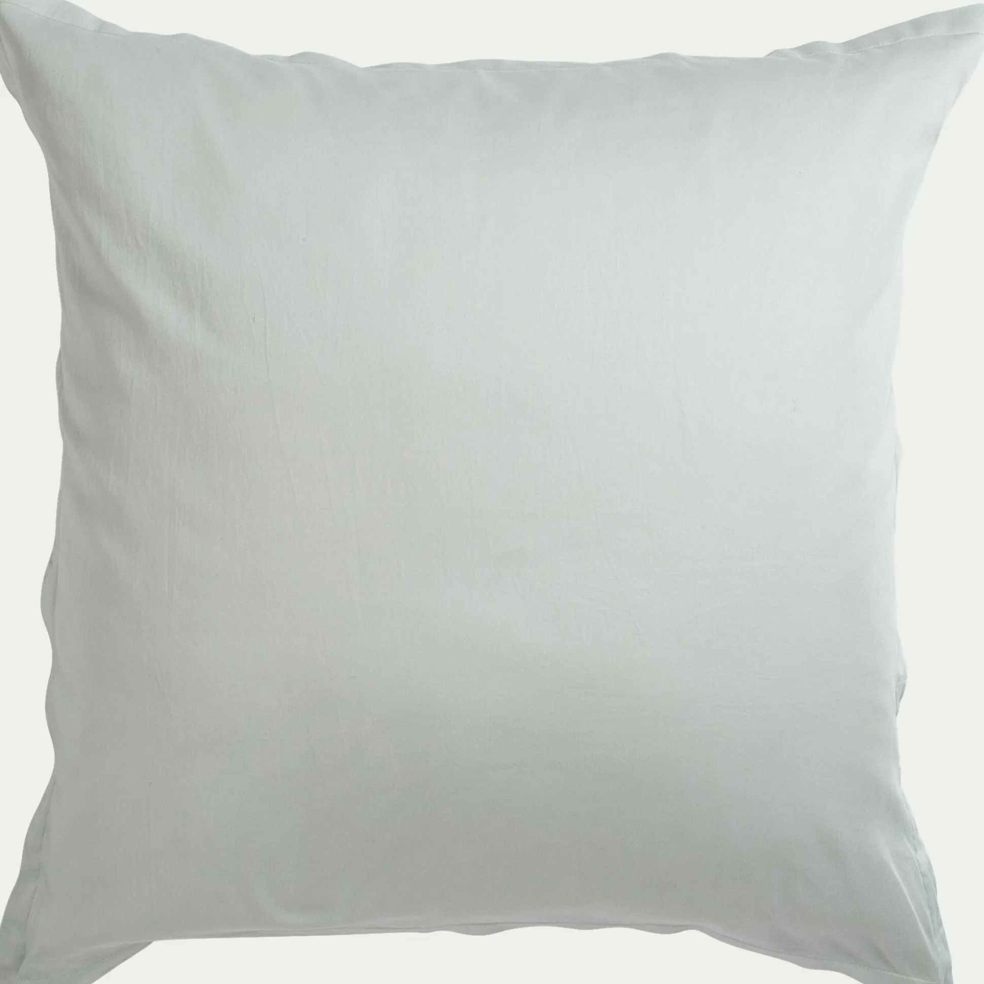 Lot de 2 taies d'oreillers en satin lavé de 65x65cm - vert opaline
