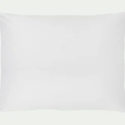 Lot de 2 taies oreiller en coton - blanc 50x70cm