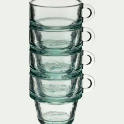 Lot de 4 tasses à café 10cl - transparent