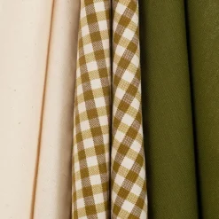 Lot de 3 torchons dépareillés en coton 50x70cm - vert