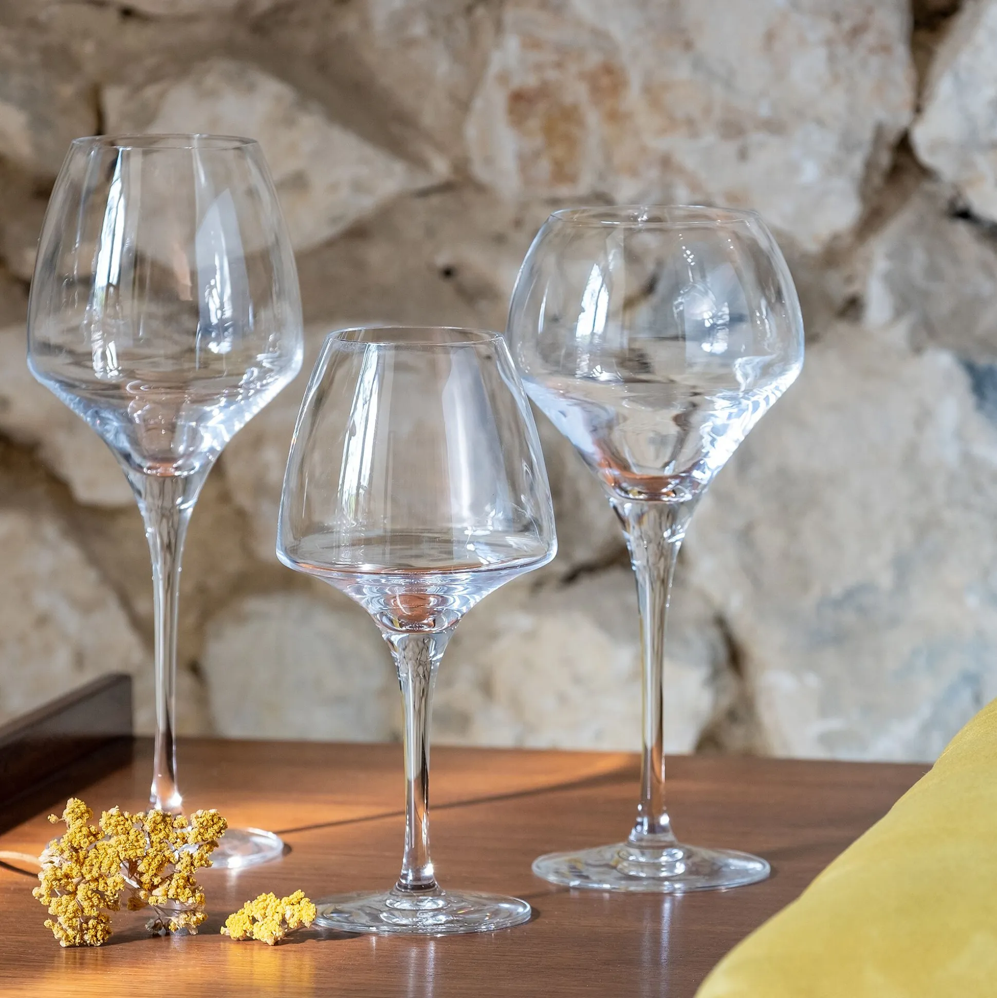 Lots de 6 verres à pied en cristallin 32cl - transparent