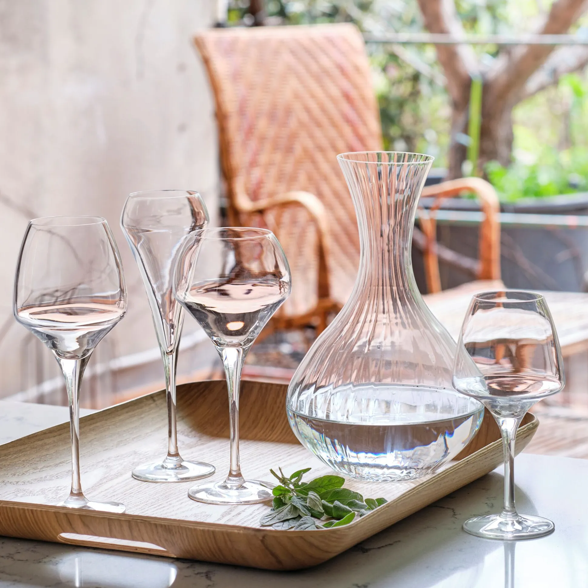 Lots de 6 verres à pied en cristallin 32cl - transparent