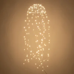 Lustre méduse en fer H100xD27cm - jaune
