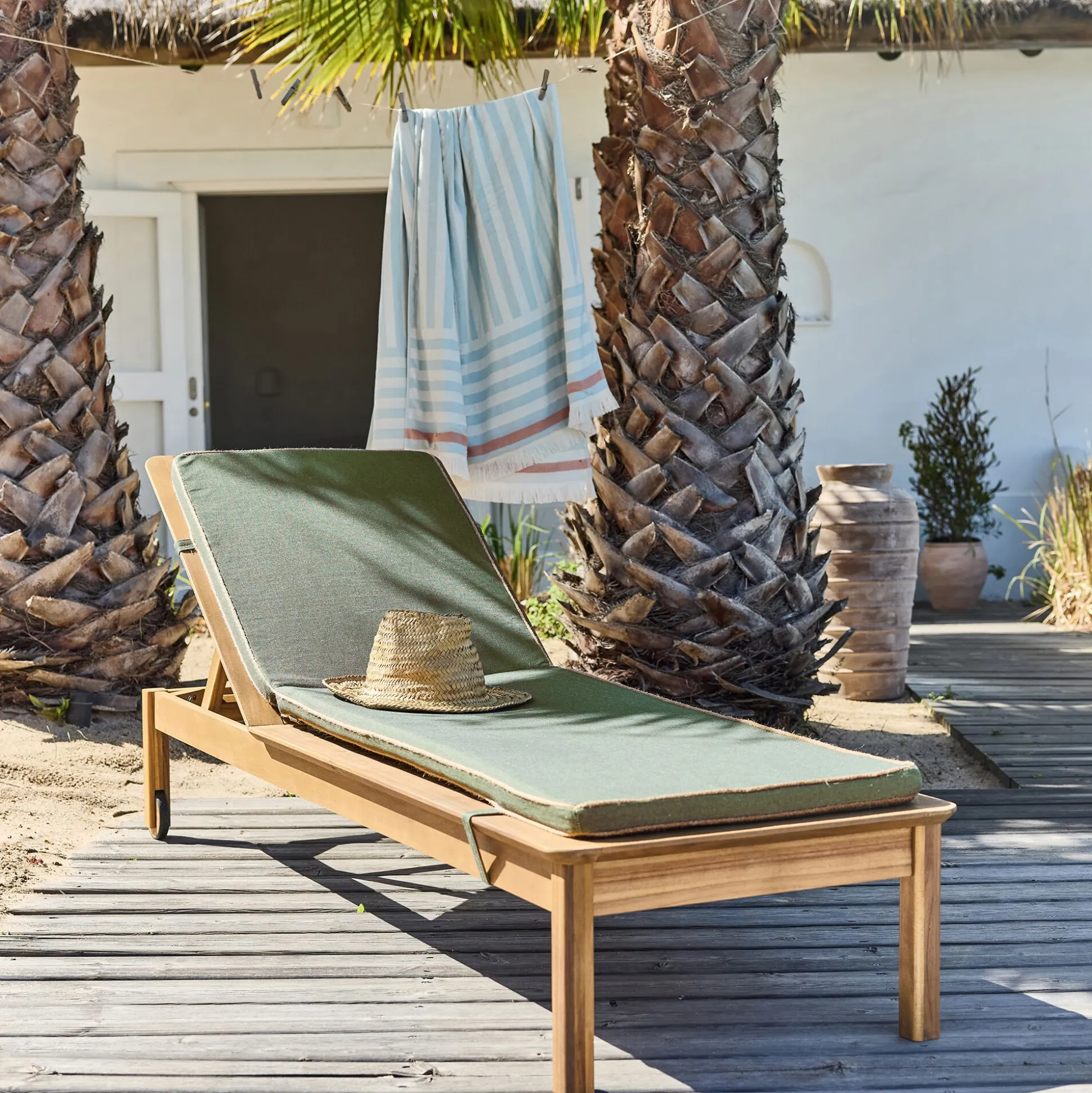 Matelas de bain pliant 190x55cm - vert oyat