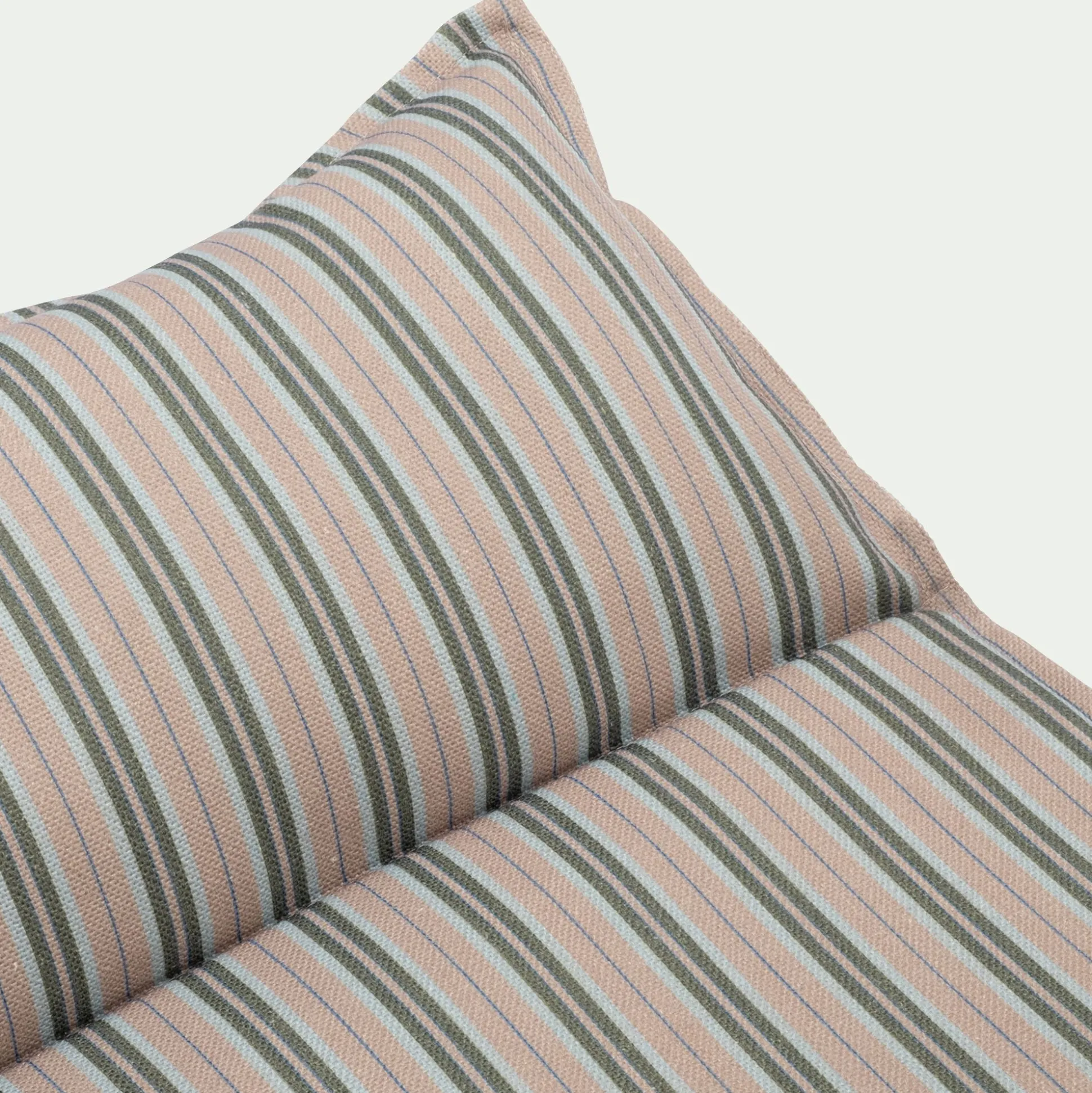 Matelas de plage transportable à rayures - vert