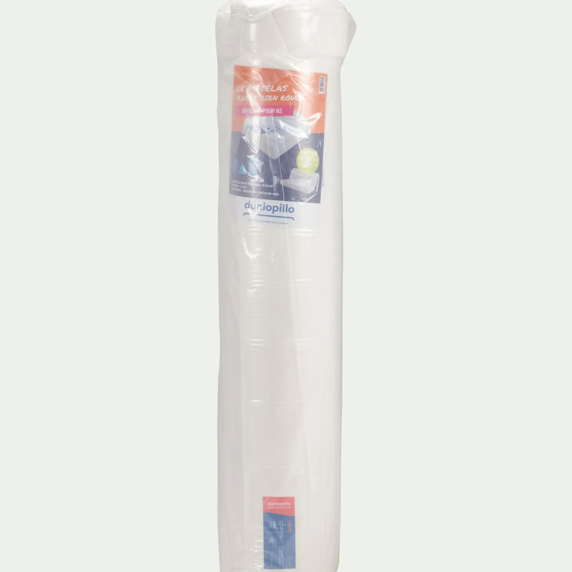 Matelas mousse DUNLOPILLO 15cm pour clic-clac 130cm