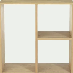 Meuble bas à 3 cases en chêne - bois clair