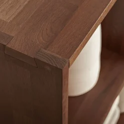Meuble bas à 3 cases en chêne massif - bois clair