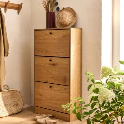 Meuble à chaussures en bois - bois clair