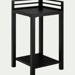 Meuble d'angle de cuisine extérieure en métal - noir