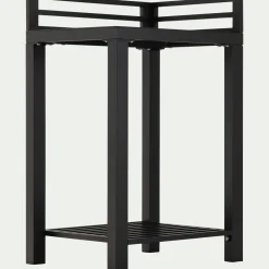 Meuble d'angle de cuisine extérieure en métal - noir