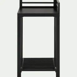 Meuble d'angle de cuisine extérieure en métal - noir