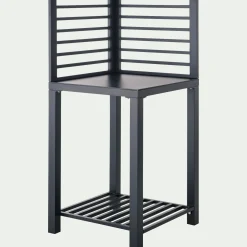 Meuble d'angle de cuisine extérieure en métal - noir