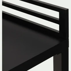 Meuble d'angle de cuisine extérieure en métal - noir