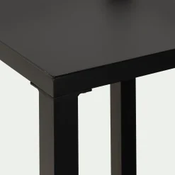 Meuble d'angle de cuisine extérieure en métal - noir