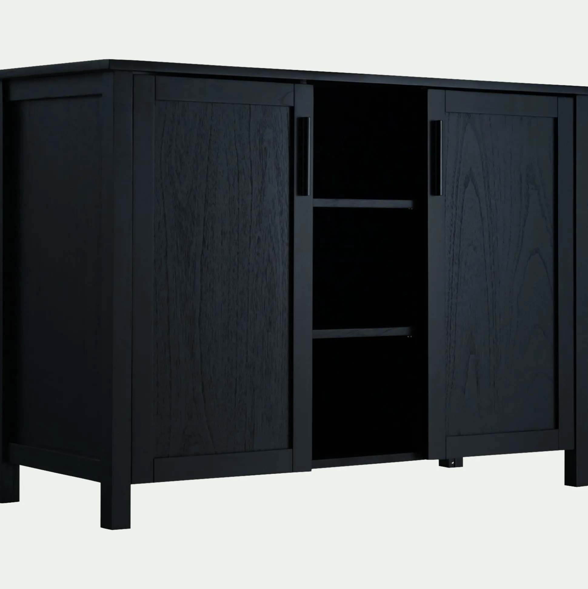 Meuble sous-vasque double et 2 portes en bois de cèdre - L120cm