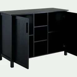 Meuble sous-vasque double et 2 portes en bois de cèdre - L120cm