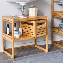 Meuble sous-vasque en bambou - L61cm