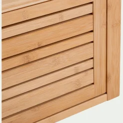 Meuble sous vasque murale en bambou L95xl40xH30cm - bois clair