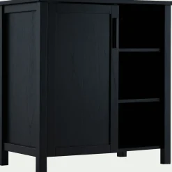 Meuble sous-vasque simple et 1 porte en bois de cèdre - L80cm
