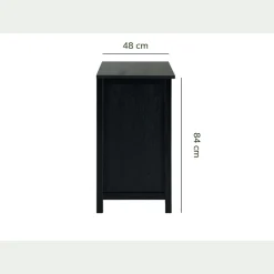 Meuble sous-vasque simple et 1 porte en bois de cèdre - L80cm
