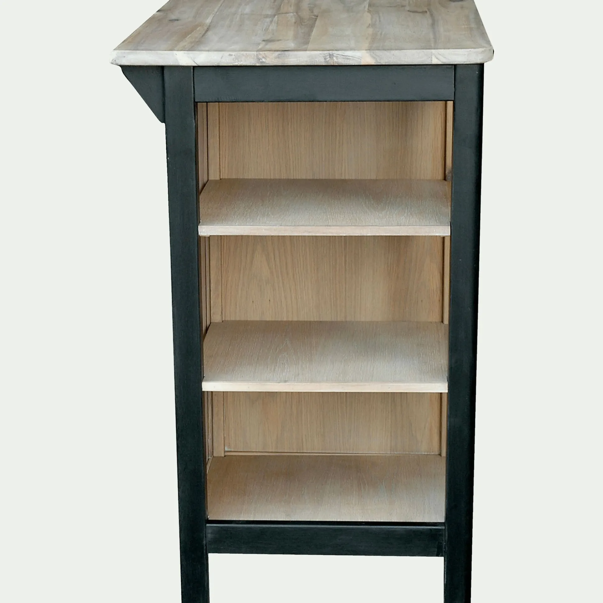 Meuble sous-vasque simple 1 porte en acacia massif - L90cm